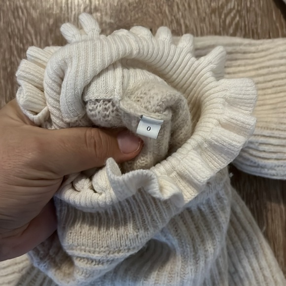 Sandro Wool Cream Ribbed Sweater - Picture 3 of 6